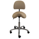 Krzesło „siodło” z oparciem beżowe