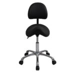 Krzesło „siodło” z oparciem czarne