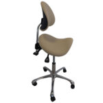 Krzesło „siodło” z oparciem beżowe - obrazek 2