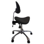 Krzesło „siodło” z oparciem czarne - obrazek 3