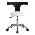 Okrągły taboret medyczny z anatomicznym oparciem "U"