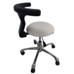 Okrągły taboret medyczny z anatomicznym oparciem "U" - obrazek 2