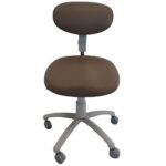 Krzesło profilowane z oparciem brązowe